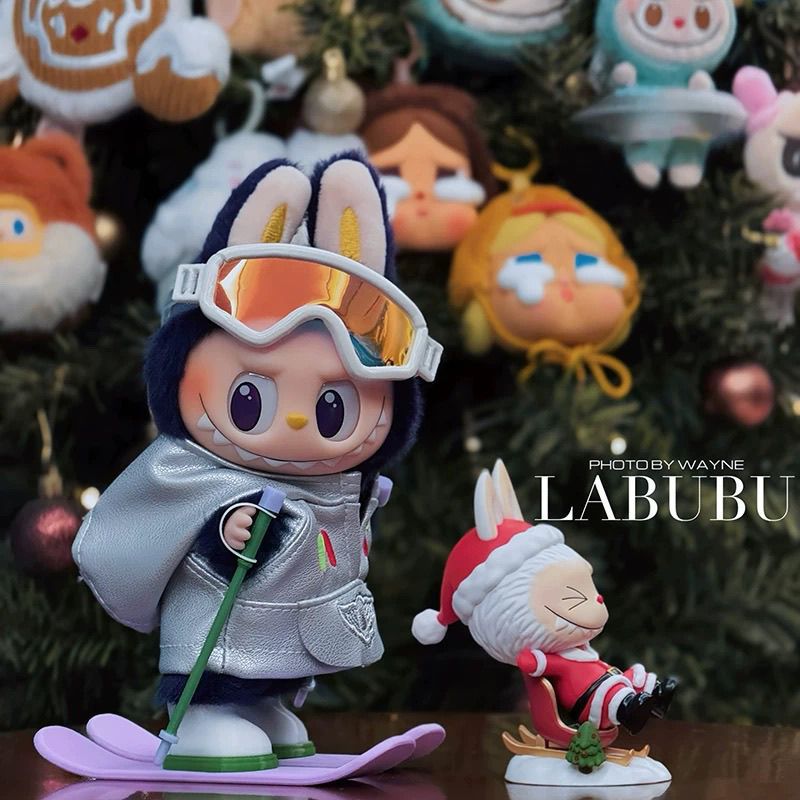 Labubu Vinyl Macaron First Generation Winter Outfit Ski Clothes Trendy One-piece Labubu Doll Clothes In Stock