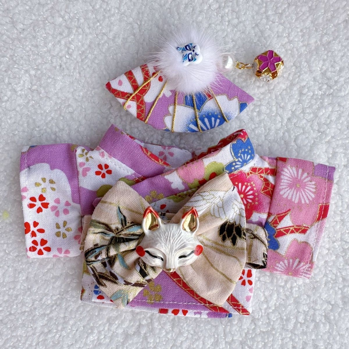 Men's Kimono 17CM Labubu Plush Doll Clothes First Generation Sitting Party Vinyl Set