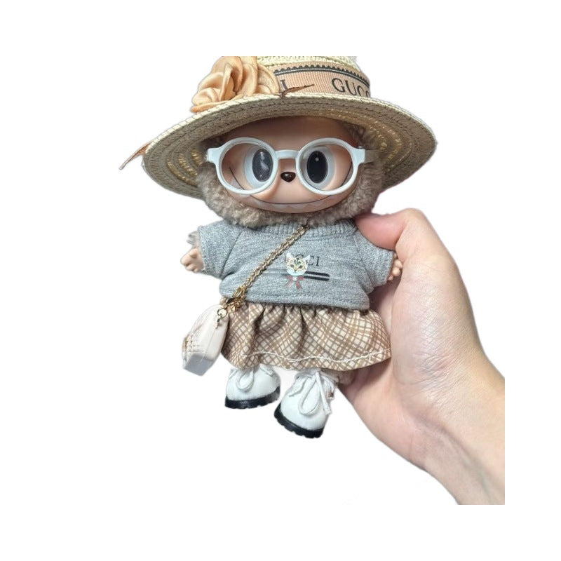 Bubu Doll Clothes Socialite Style Doll Clothes Blind Box Outfit Set Cute 17cm First Generation Second Generation Third Generation Universal