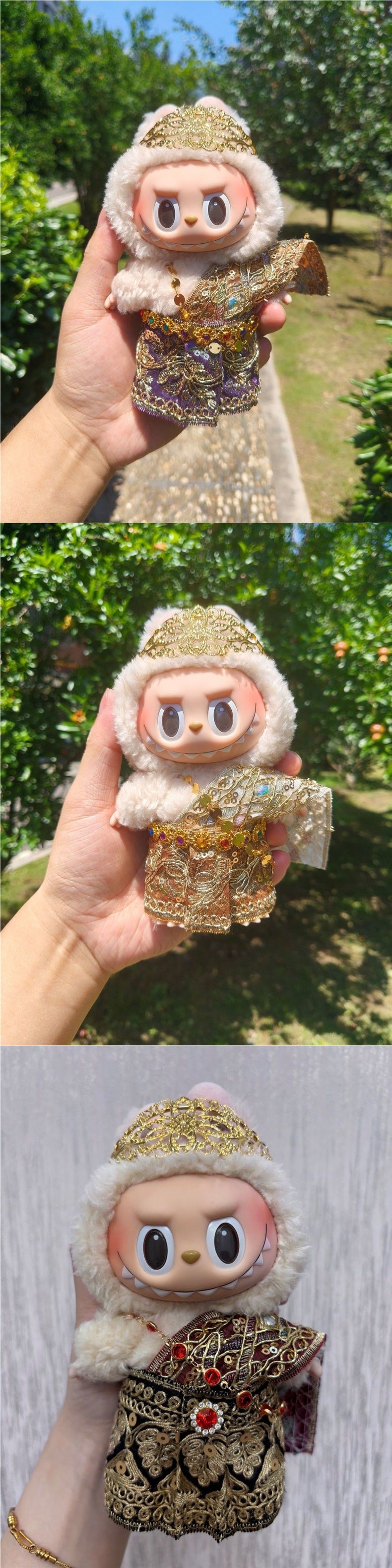 Labubu Clothes Thai Ethnic Style 17cm Pure Handmade Thai Vinyl Accessories Palace Cute Doll Clothes