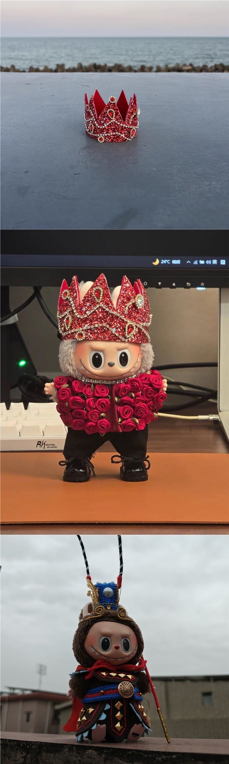 In Stock New GD Same Style Concert Rose Clothes Plush Toy Labubu G-Dragon Doll Clothes Outfit