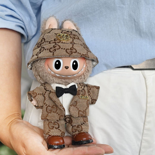 Clothing Only] Labubu Doll Clothes 17cm Labubu Clothes Luxurious and Cute Gentleman Vinyl Face Doll Clothes Replacement