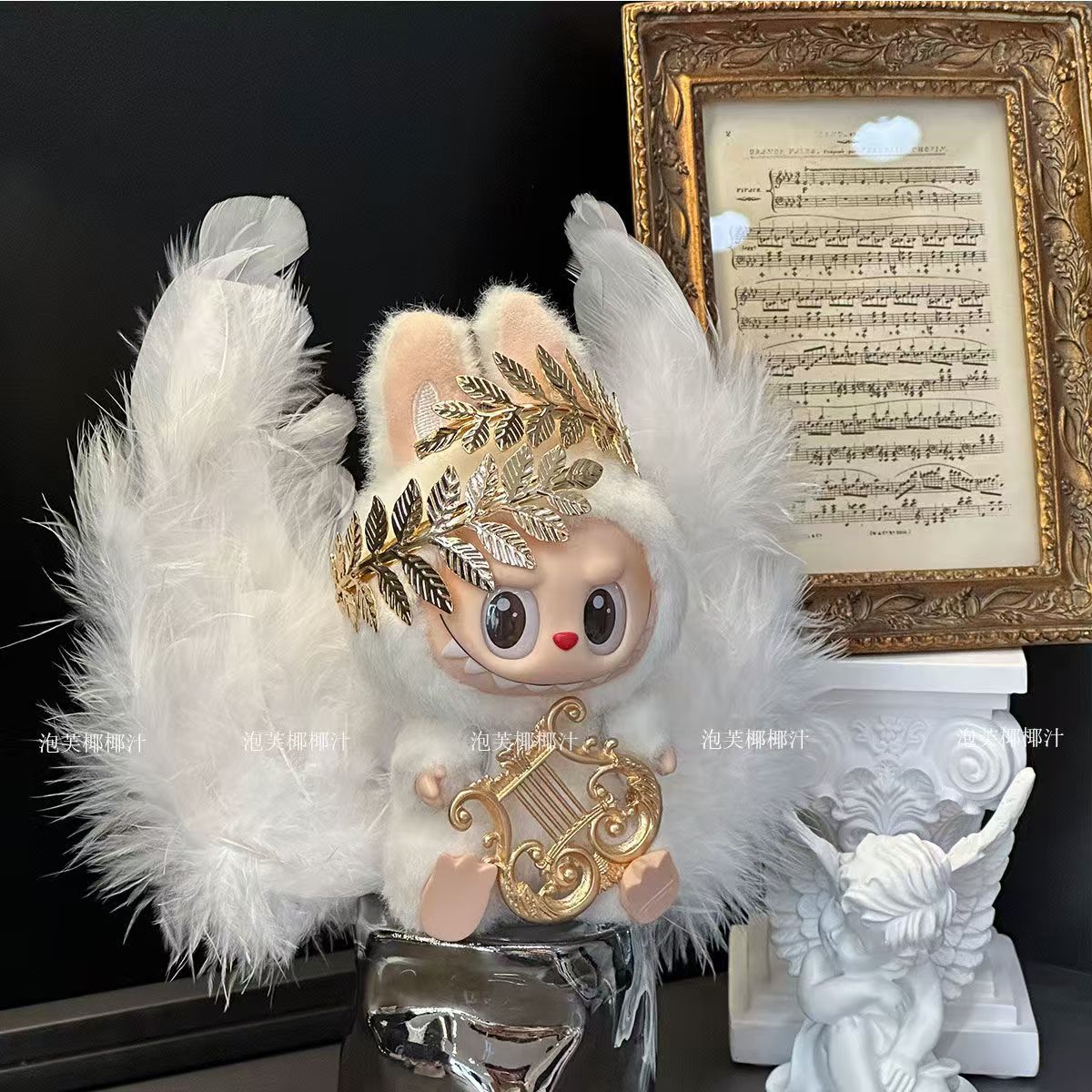 Labubu Angel Doll Clothes Pop Mart Labubu Plush Doll Quick Delivery Blind Box Vinyl Face Trendy Toy Gift
