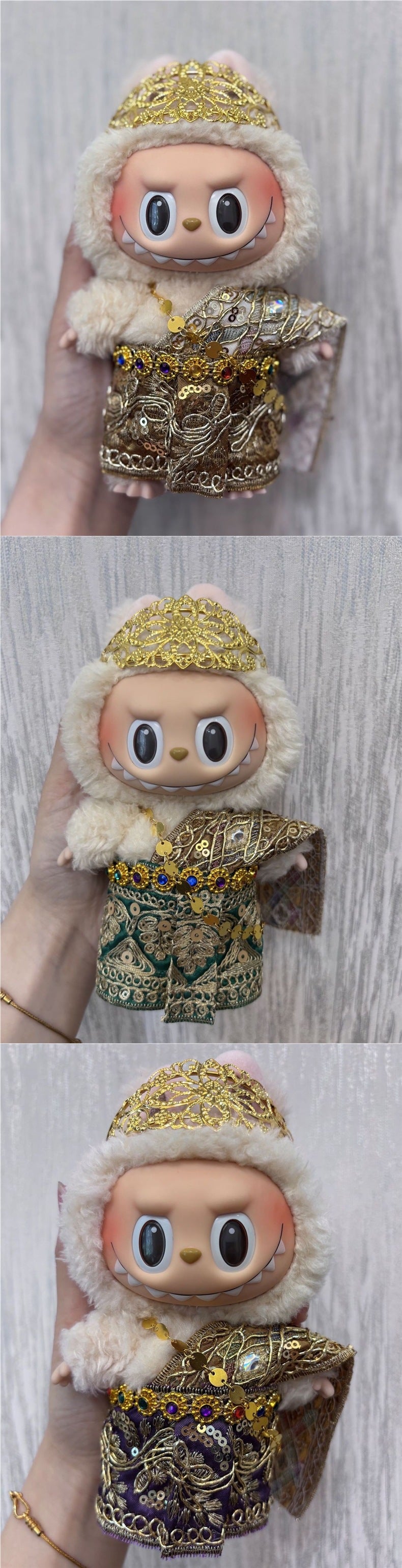 Labubu Clothes Thai Ethnic Style 17cm Pure Handmade Thai Vinyl Accessories Palace Cute Doll Clothes