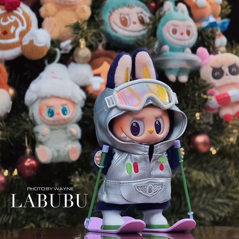 Labubu Vinyl Macaron First Generation Winter Outfit Ski Clothes Trendy One-piece Labubu Doll Clothes In Stock