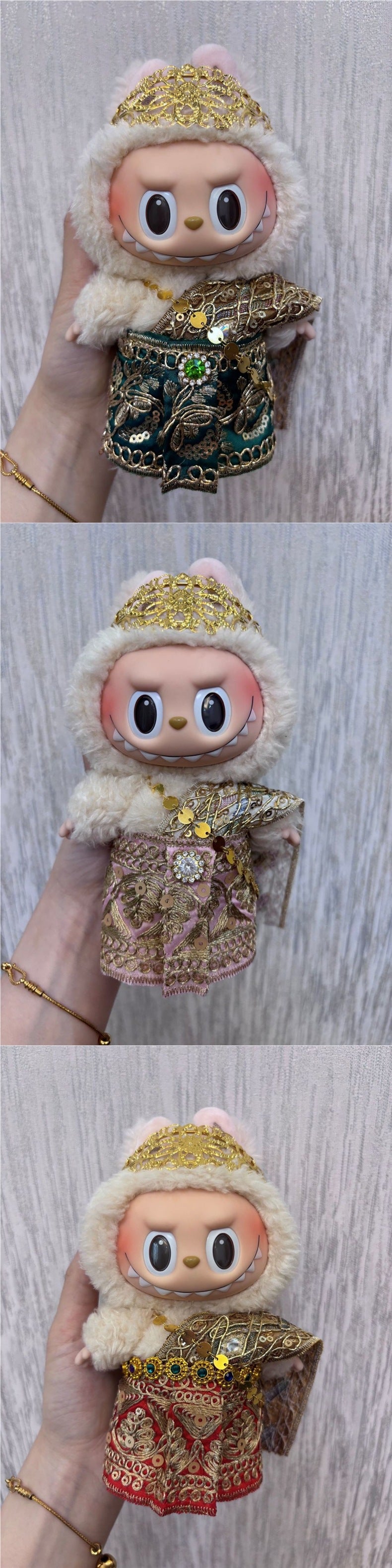 Labubu Clothes Thai Ethnic Style 17cm Pure Handmade Thai Vinyl Accessories Palace Cute Doll Clothes