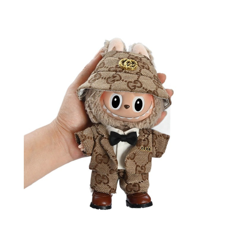 Clothing Only] Labubu Doll Clothes 17cm Labubu Clothes Luxurious and Cute Gentleman Vinyl Face Doll Clothes Replacement