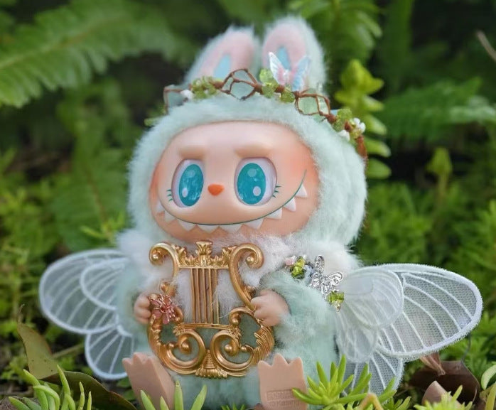 Labubu Angel Doll Clothes Pop Mart Labubu Plush Doll Quick Delivery Blind Box Vinyl Face Trendy Toy Gift