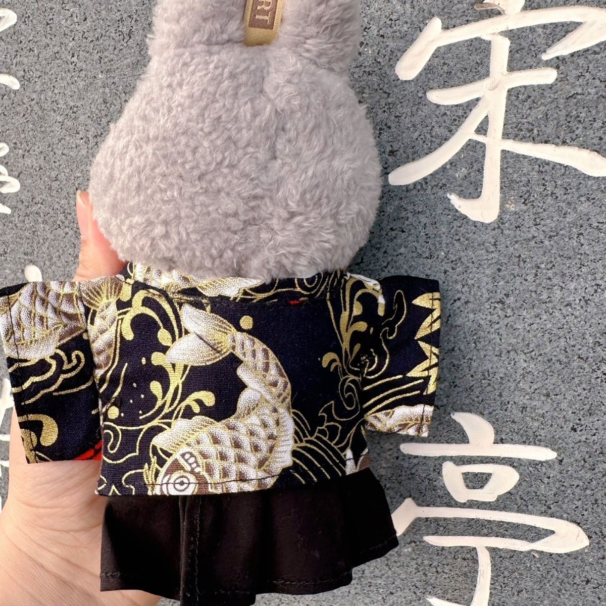 Men's Kimono 17CM Labubu Plush Doll Clothes First Generation Sitting Party Vinyl Set