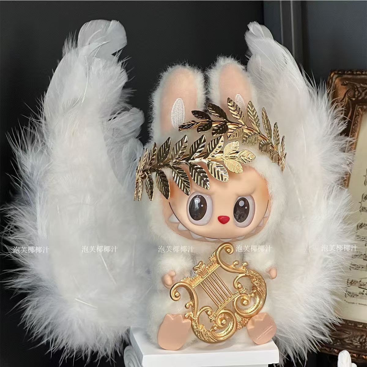 Labubu Angel Doll Clothes Pop Mart Labubu Plush Doll Quick Delivery Blind Box Vinyl Face Trendy Toy Gift
